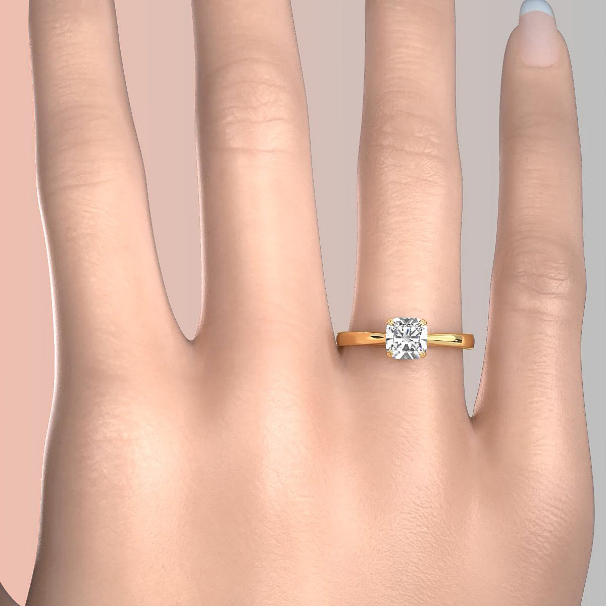 4.5g Emerald Lab Grown Diamond Six Prong Solitaire Engagement Ring IGI Certified 1.00 Ctw.