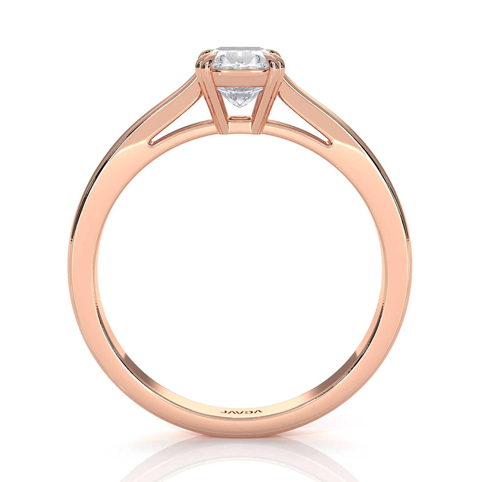 4.5g Emerald Lab Grown Diamond Six Prong Solitaire Engagement Ring IGI Certified 1.00 Ctw.