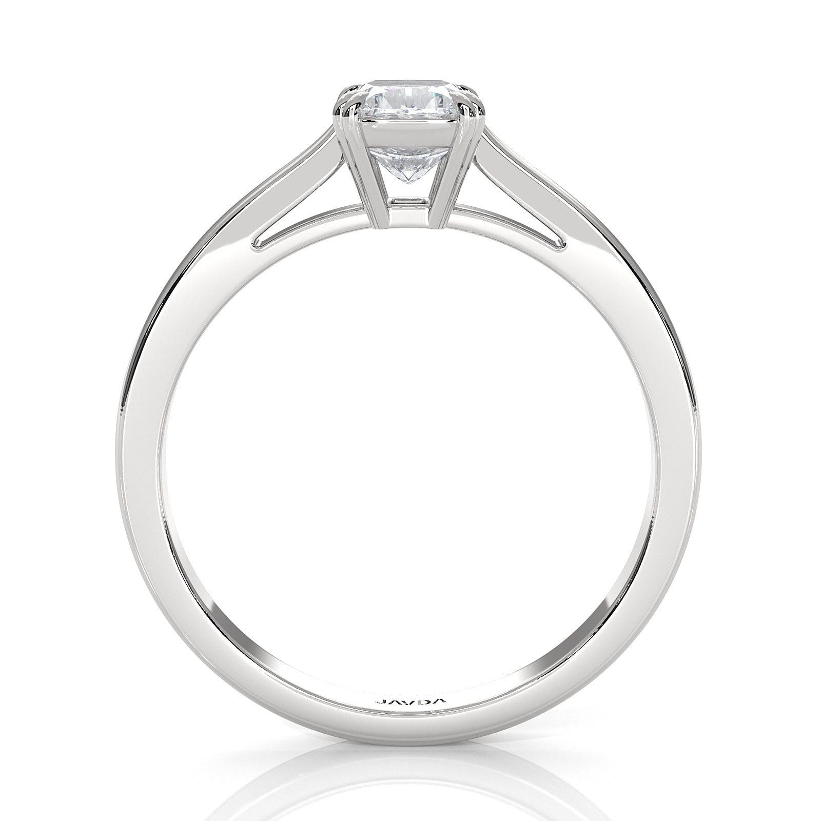 4.5g Emerald Lab Grown Diamond Six Prong Solitaire Engagement Ring IGI Certified 1.00 Ctw.