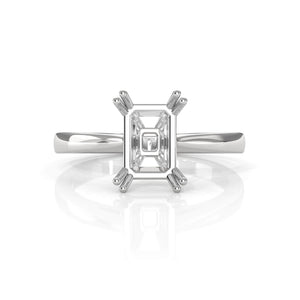 4.5g Prong Set Semi Mount Solitaire Style Engagement Ring Setting