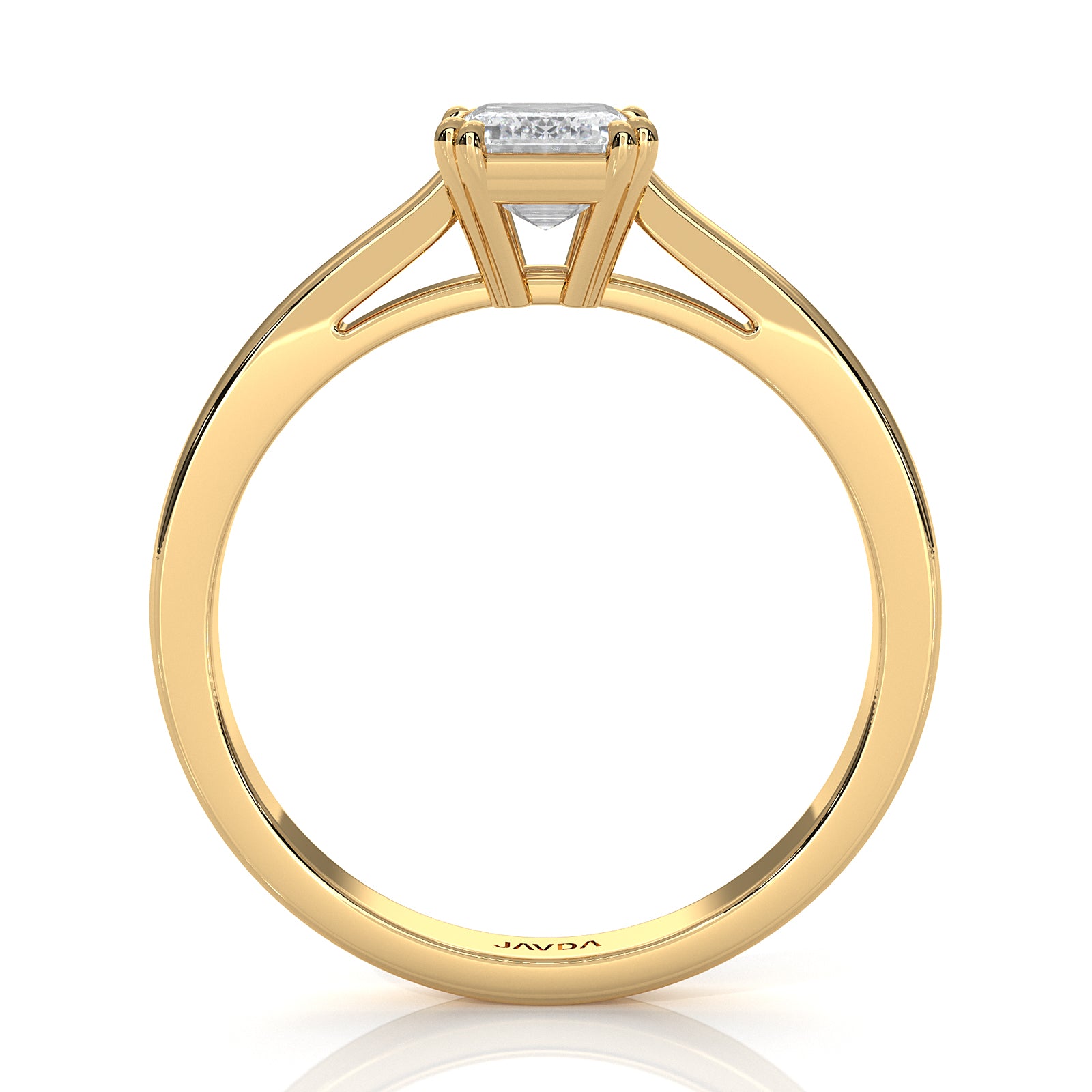 4.5g Emerald Lab Grown Diamond Six Prong Solitaire Engagement Ring IGI Certified 1.00 Ctw.