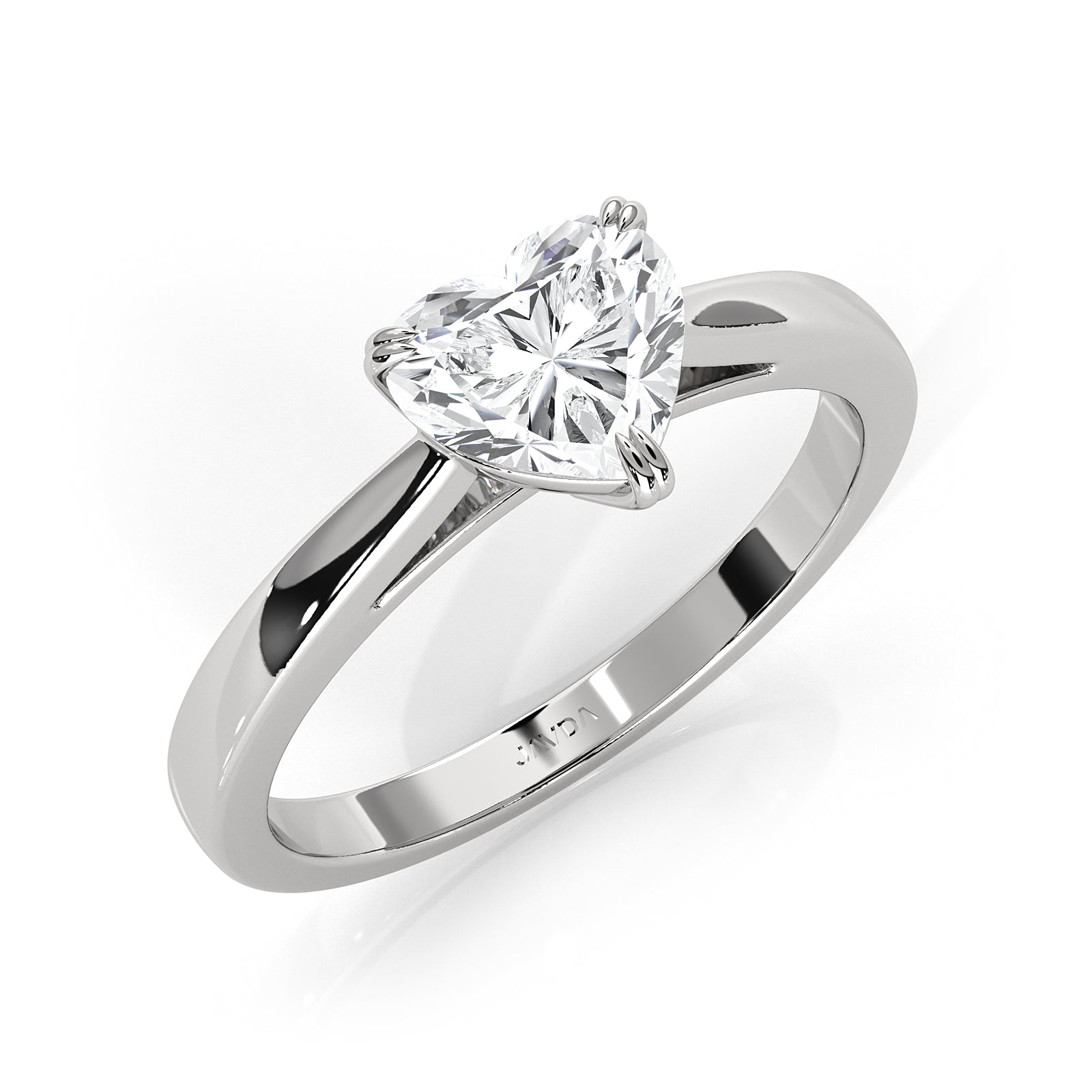 4.5g Emerald Lab Grown Diamond Six Prong Solitaire Engagement Ring IGI Certified 1.00 Ctw.