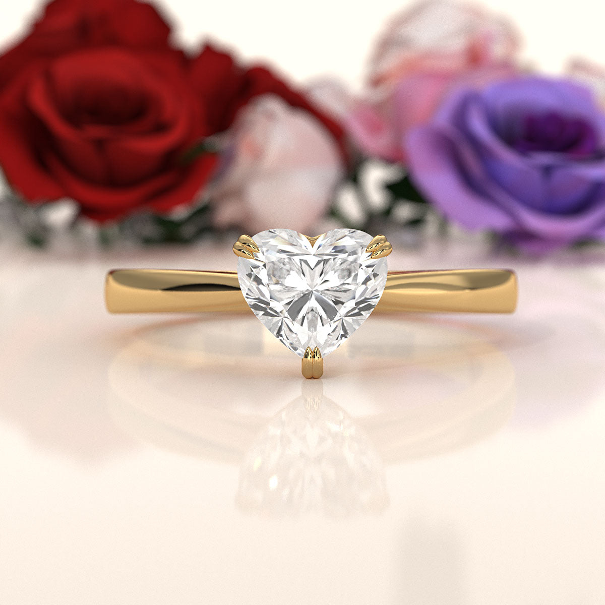 4.5g Emerald Lab Grown Diamond Six Prong Solitaire Engagement Ring IGI Certified 1.00 Ctw.