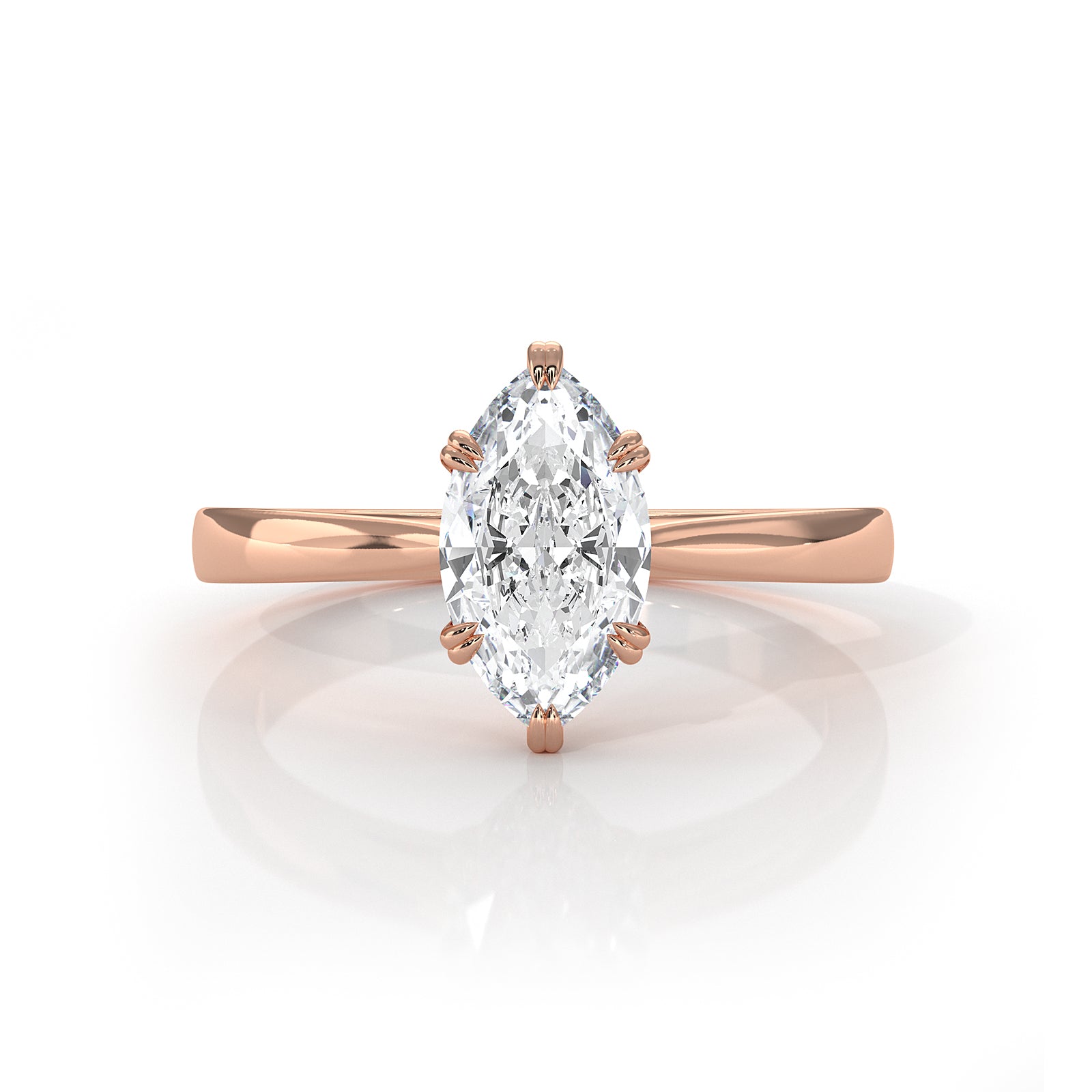 4.5g Emerald Lab Grown Diamond Six Prong Solitaire Engagement Ring IGI Certified 1.00 Ctw.