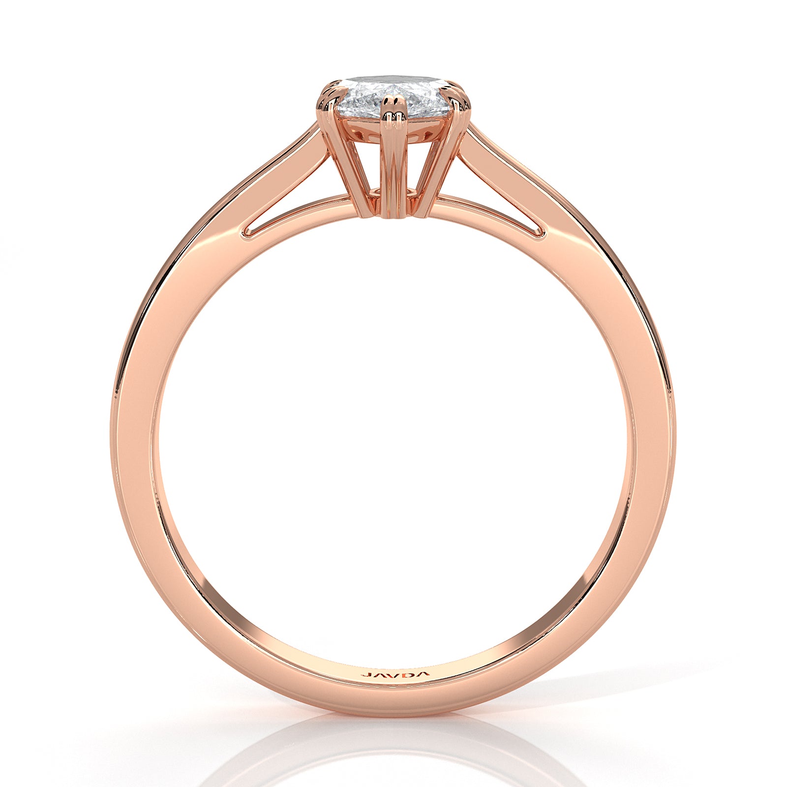 4.5g Emerald Lab Grown Diamond Six Prong Solitaire Engagement Ring IGI Certified 1.00 Ctw.