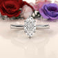 4.5g Emerald Lab Grown Diamond Six Prong Solitaire Engagement Ring IGI Certified 1.00 Ctw.