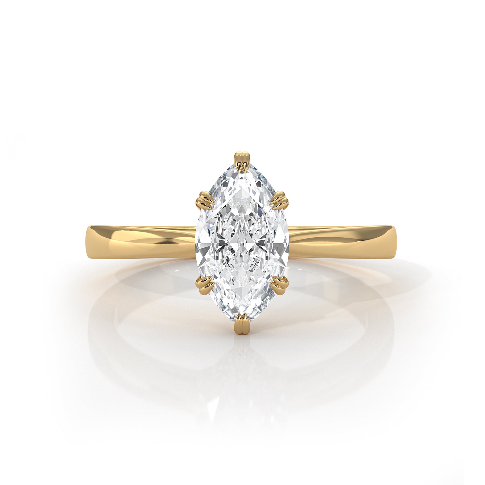 4.5g Emerald Lab Grown Diamond Six Prong Solitaire Engagement Ring IGI Certified 1.00 Ctw.