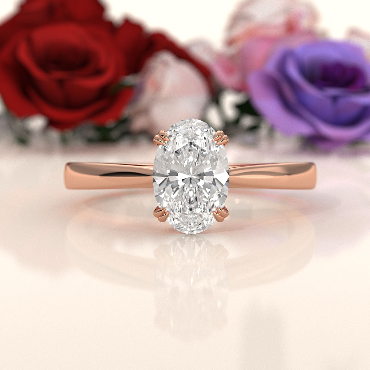 4.5g Emerald Lab Grown Diamond Six Prong Solitaire Engagement Ring IGI Certified 1.00 Ctw.