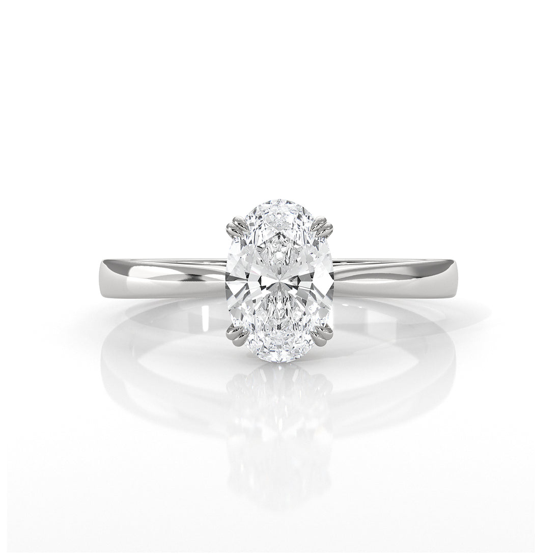 4.5g Emerald Lab Grown Diamond Six Prong Solitaire Engagement Ring IGI Certified 1.00 Ctw.