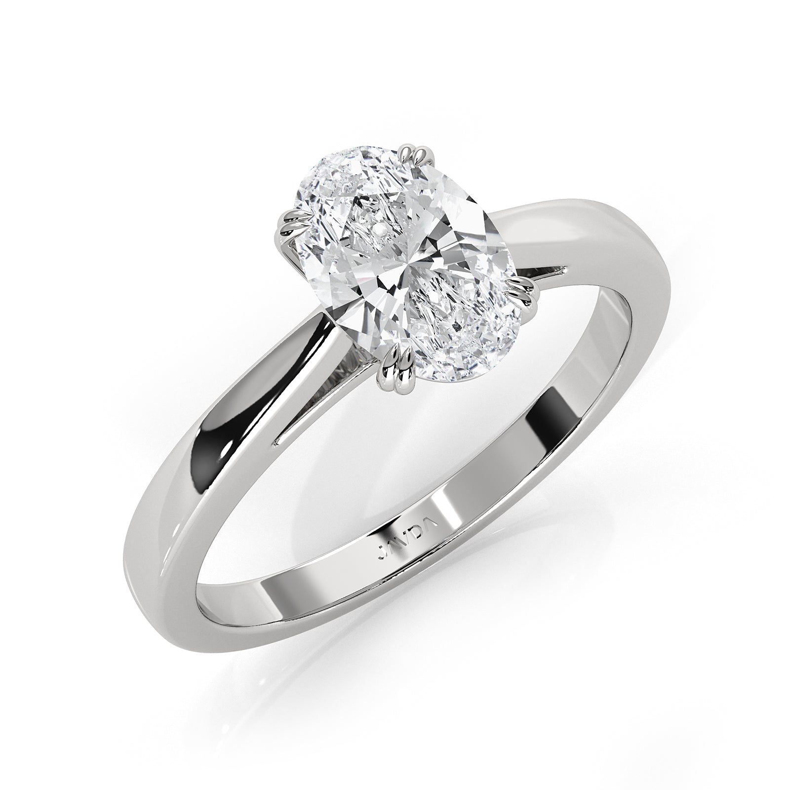 4.5g Emerald Lab Grown Diamond Six Prong Solitaire Engagement Ring IGI Certified 1.00 Ctw.