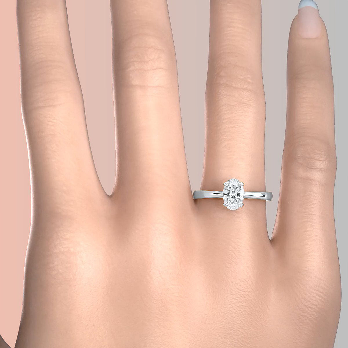 4.5g Emerald Lab Grown Diamond Six Prong Solitaire Engagement Ring IGI Certified 1.00 Ctw.