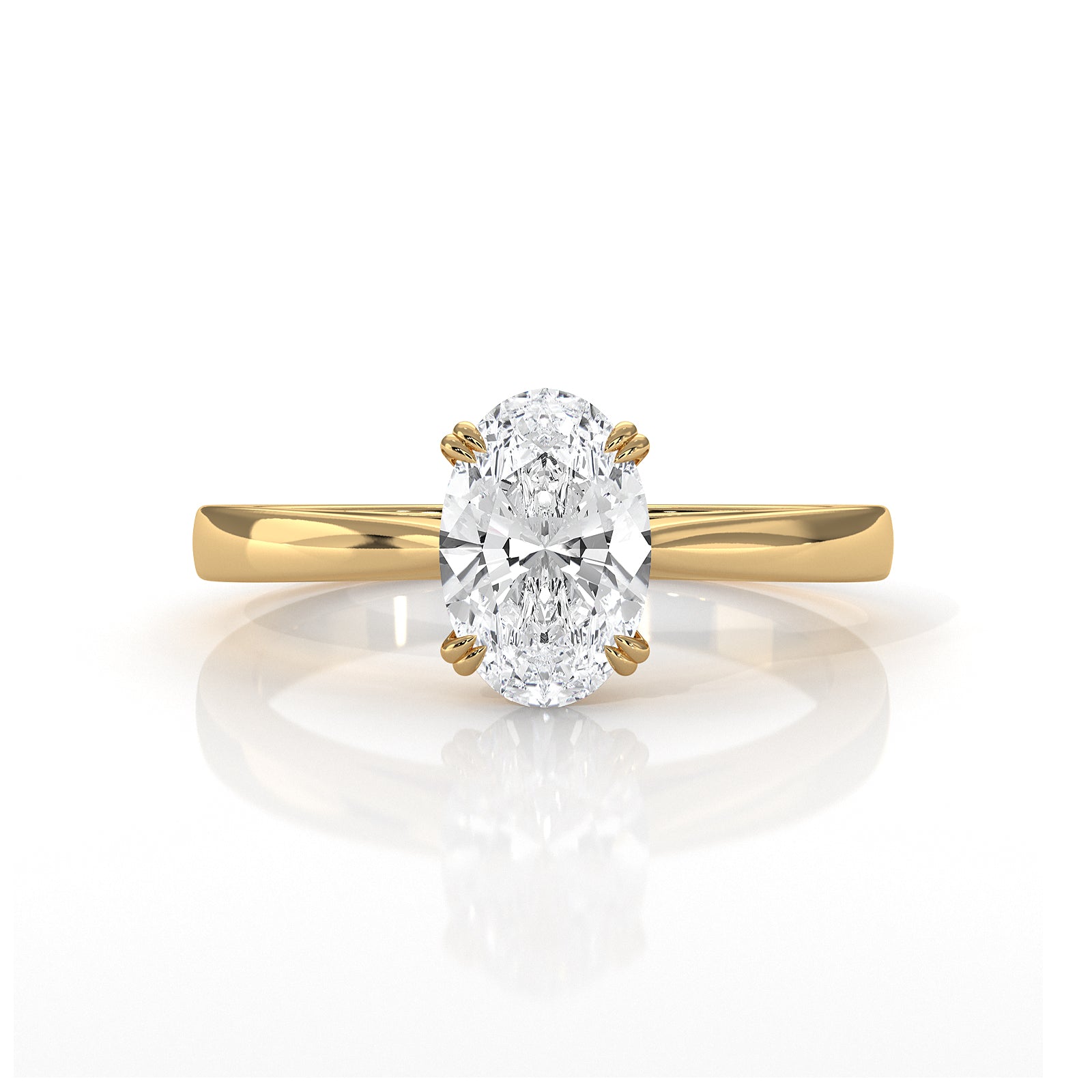 4.5g Emerald Lab Grown Diamond Six Prong Solitaire Engagement Ring IGI Certified 1.00 Ctw.