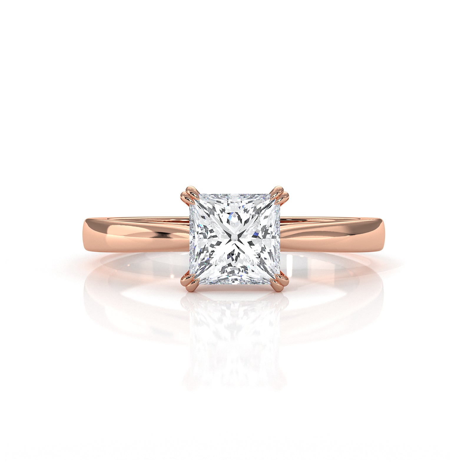 4.5g Emerald Lab Grown Diamond Six Prong Solitaire Engagement Ring IGI Certified 1.00 Ctw.