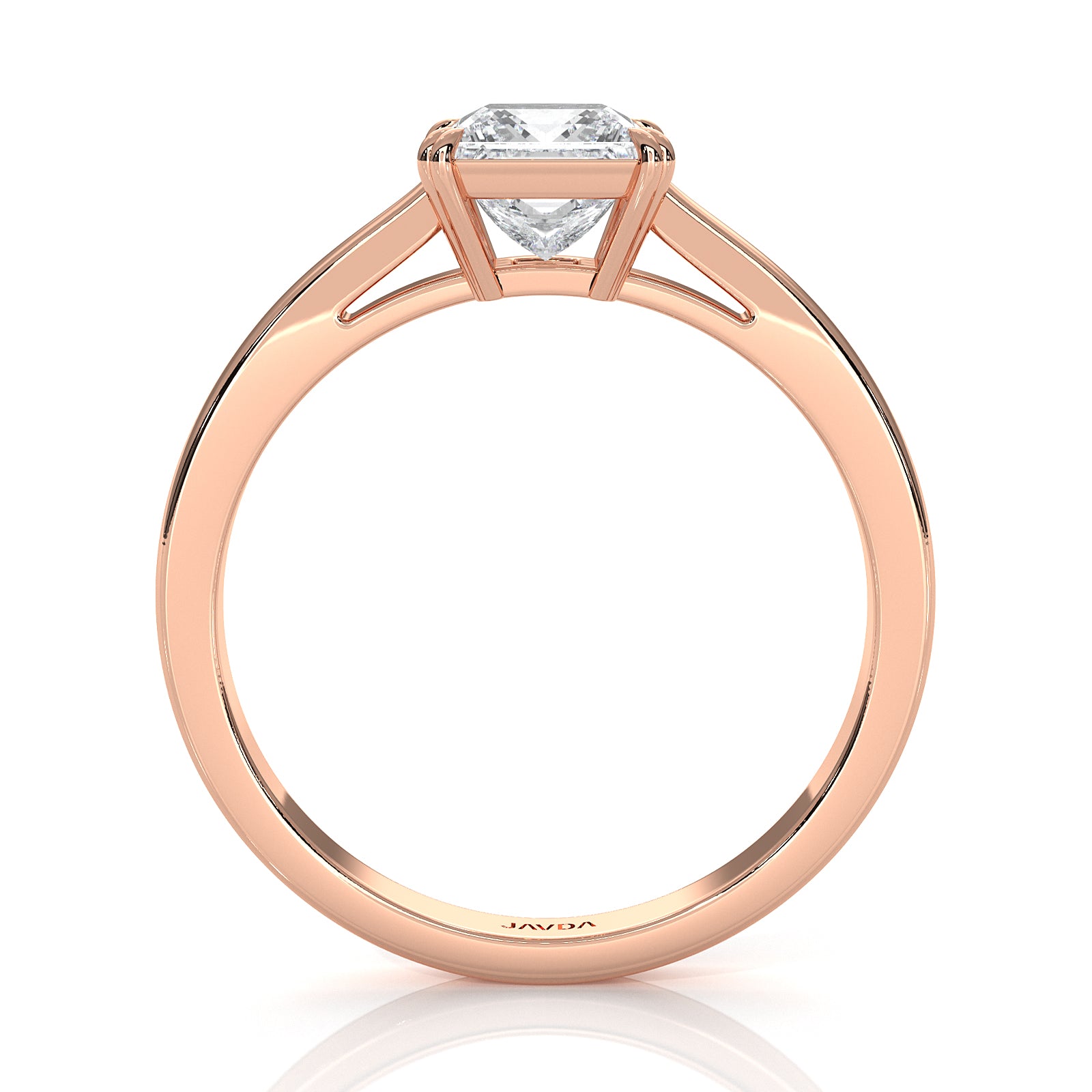 4.5g Emerald Lab Grown Diamond Six Prong Solitaire Engagement Ring IGI Certified 1.00 Ctw.