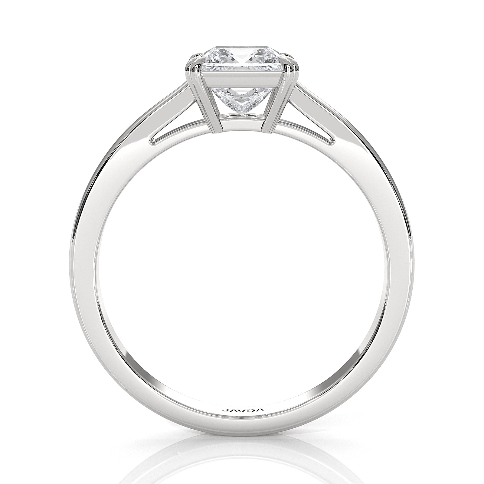 4.5g Emerald Lab Grown Diamond Six Prong Solitaire Engagement Ring IGI Certified 1.00 Ctw.