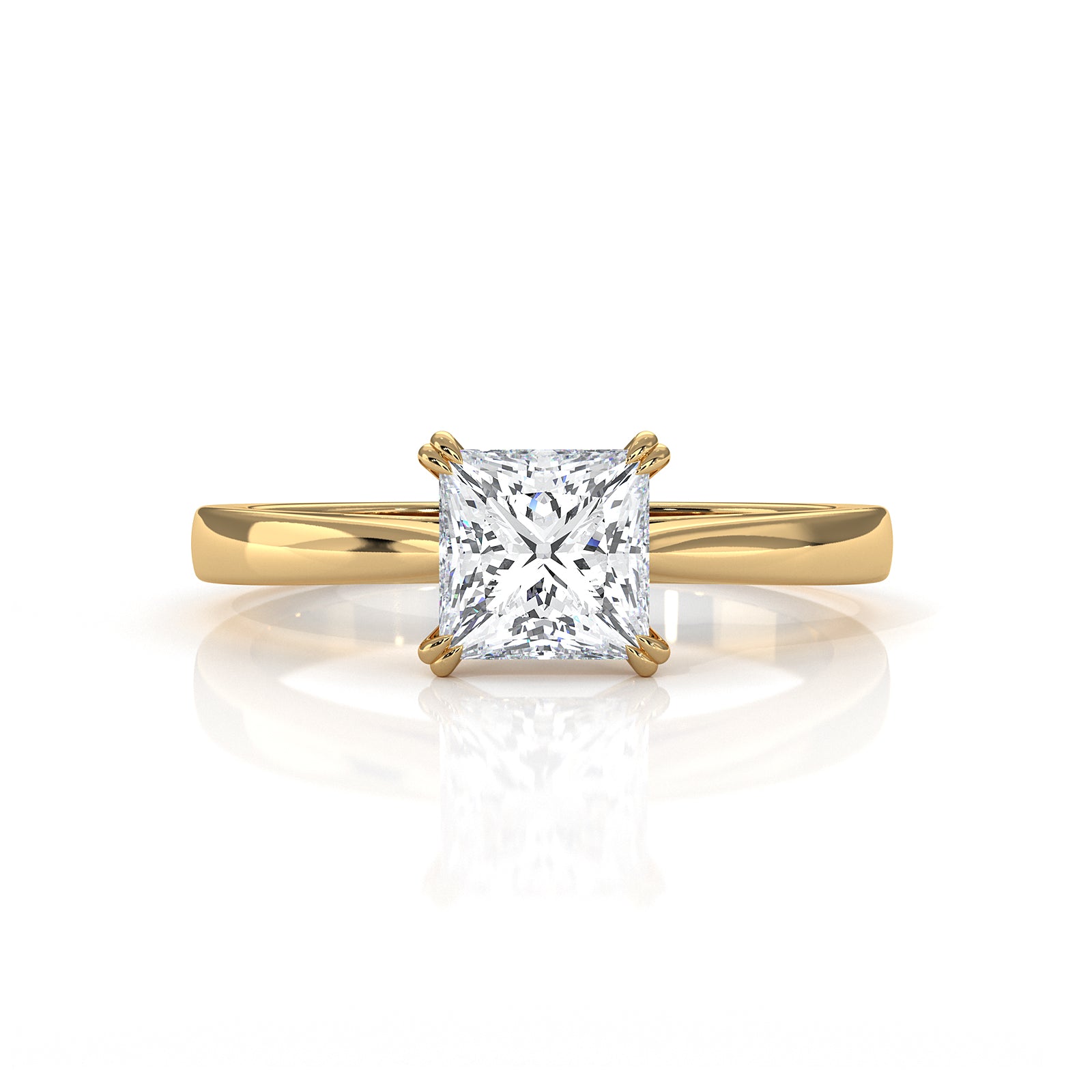 4.5g Emerald Lab Grown Diamond Six Prong Solitaire Engagement Ring IGI Certified 1.00 Ctw.