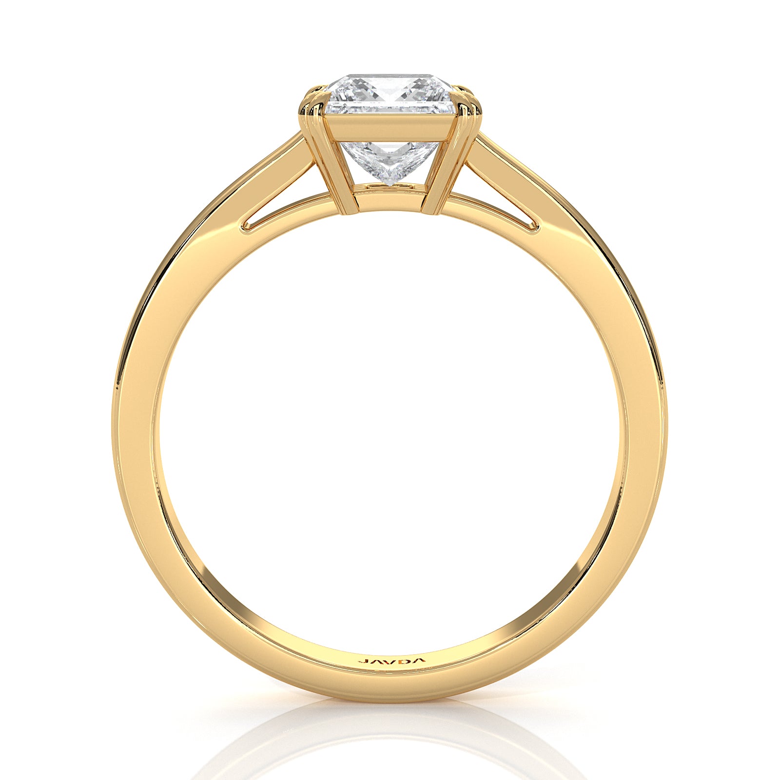 4.5g Emerald Lab Grown Diamond Six Prong Solitaire Engagement Ring IGI Certified 1.00 Ctw.