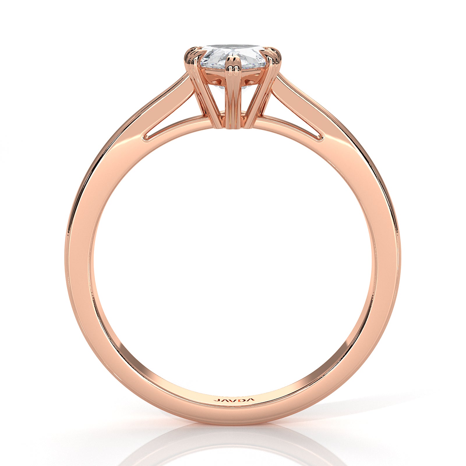 4.5g Emerald Lab Grown Diamond Six Prong Solitaire Engagement Ring IGI Certified 1.00 Ctw.