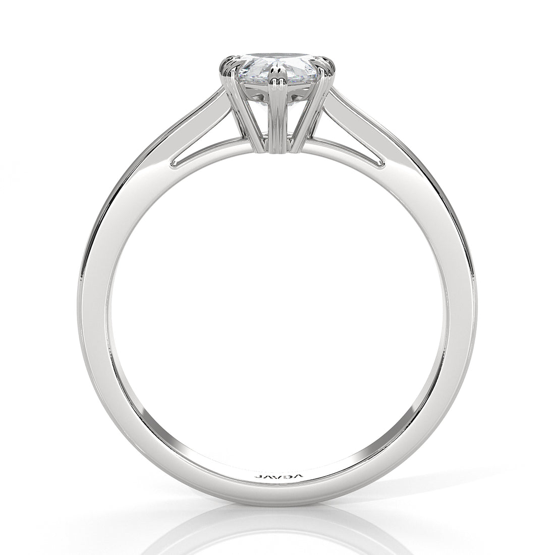4.5g Emerald Lab Grown Diamond Six Prong Solitaire Engagement Ring IGI Certified 1.00 Ctw.
