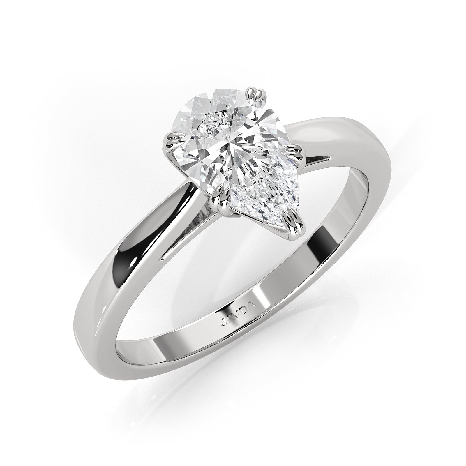 4.5g Emerald Lab Grown Diamond Six Prong Solitaire Engagement Ring IGI Certified 1.00 Ctw.