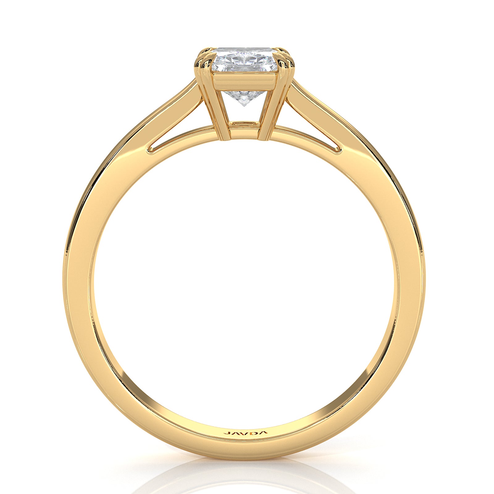 4.5g Emerald Lab Grown Diamond Six Prong Solitaire Engagement Ring IGI Certified 1.00 Ctw.