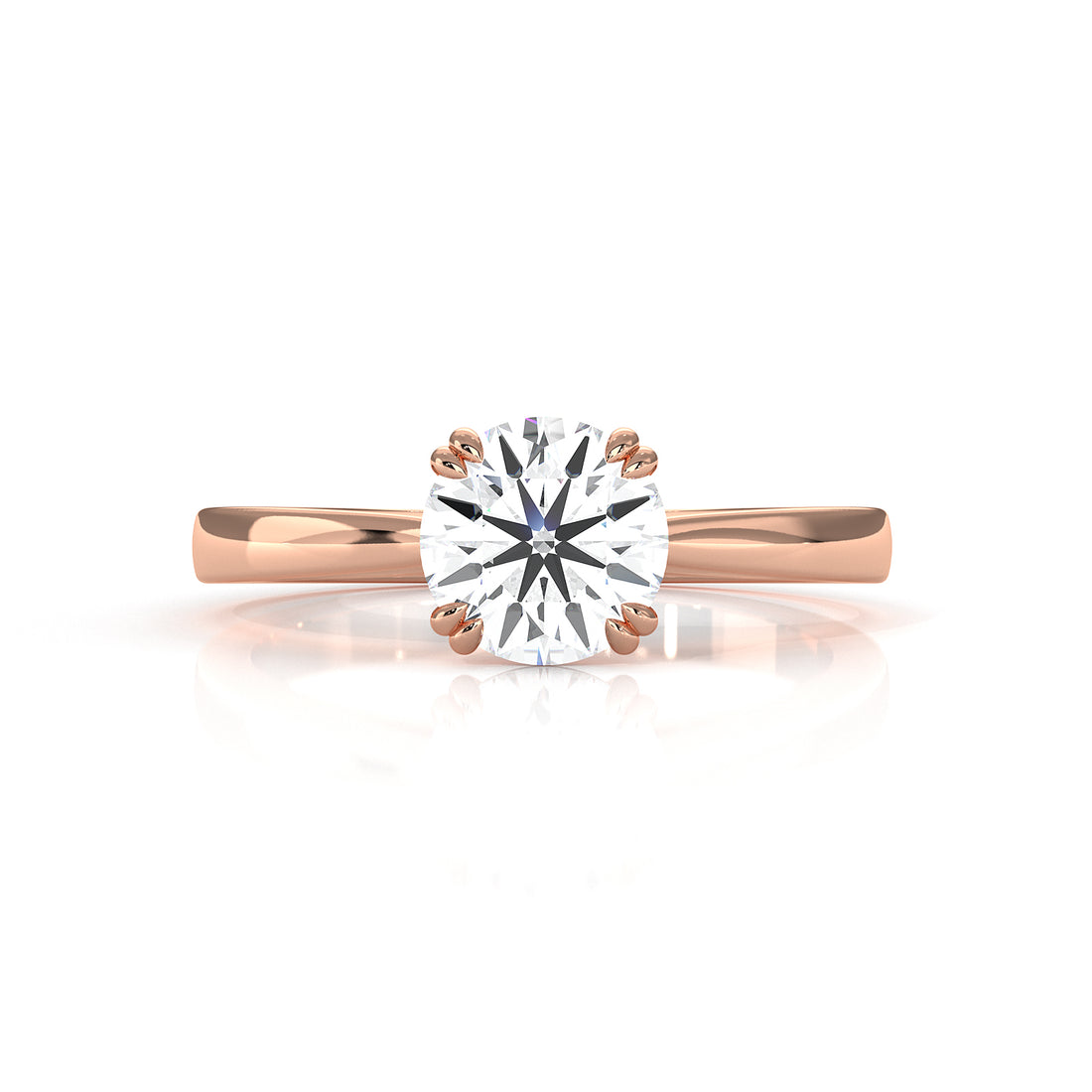 4.5g Emerald Lab Grown Diamond Six Prong Solitaire Engagement Ring IGI Certified 1.00 Ctw.