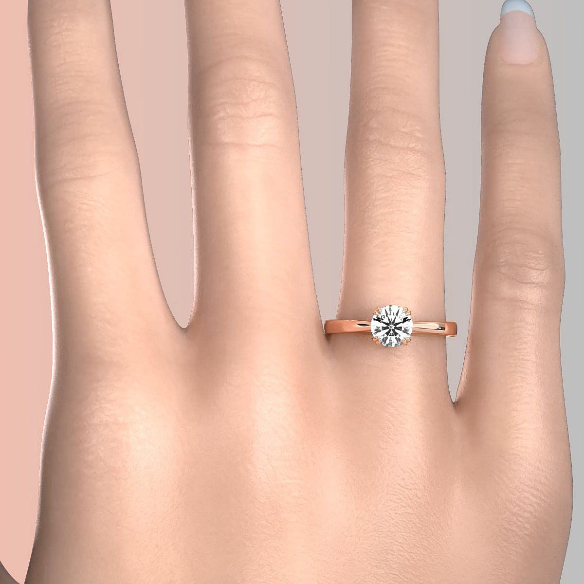 4.5g Emerald Lab Grown Diamond Six Prong Solitaire Engagement Ring IGI Certified 1.00 Ctw.