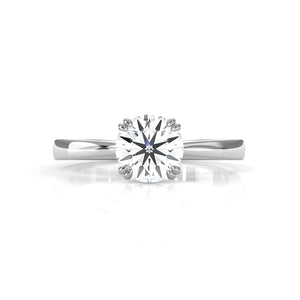 4.5g Emerald Lab Grown Diamond Six Prong Solitaire Engagement Ring IGI Certified 1.00 Ctw.