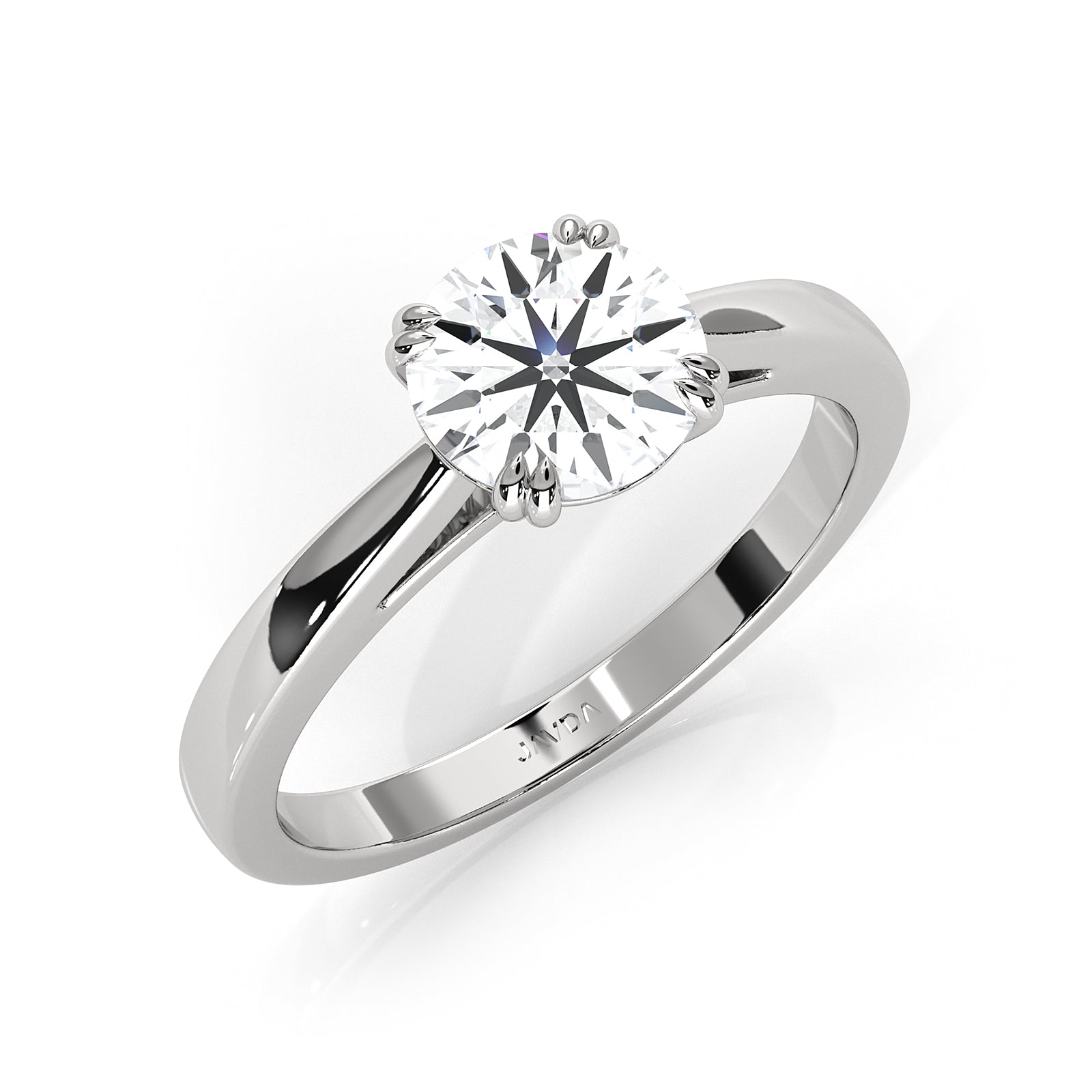 4.5g Emerald Lab Grown Diamond Six Prong Solitaire Engagement Ring IGI Certified 1.00 Ctw.