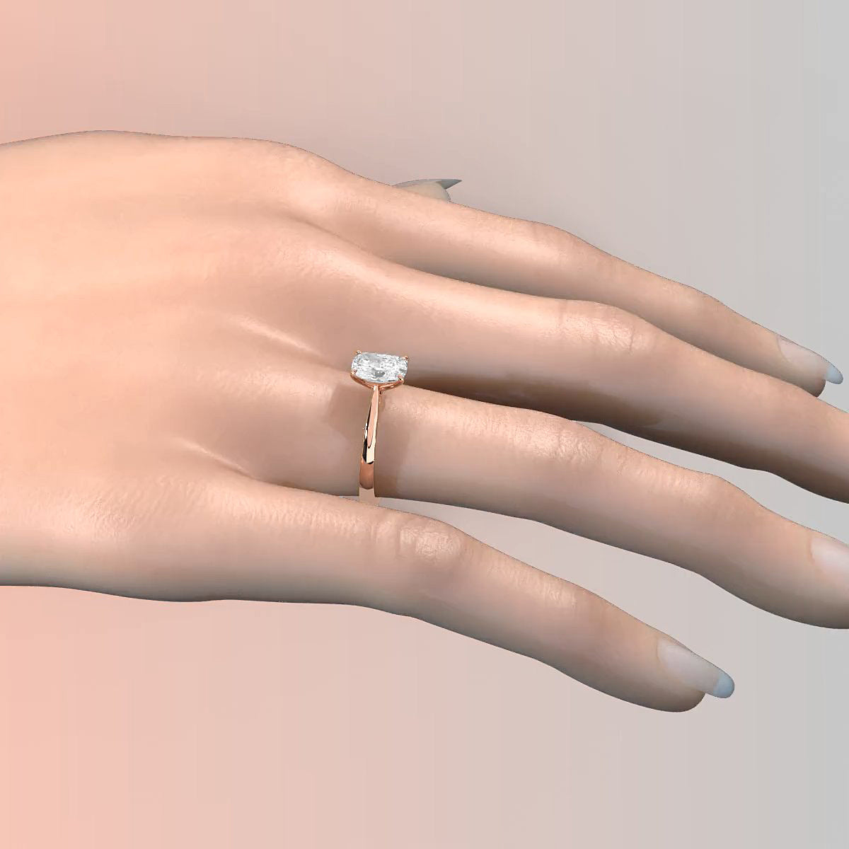 4.5g Princess Prong Setting Lab Grown Diamond Engagement Solitaire Ring IGI Certified 1.00 Ctw.