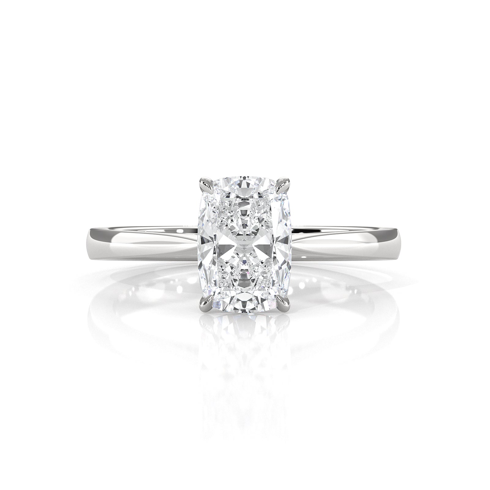 4.5g Princess Prong Setting Lab Grown Diamond Engagement Solitaire Ring IGI Certified 1.00 Ctw.