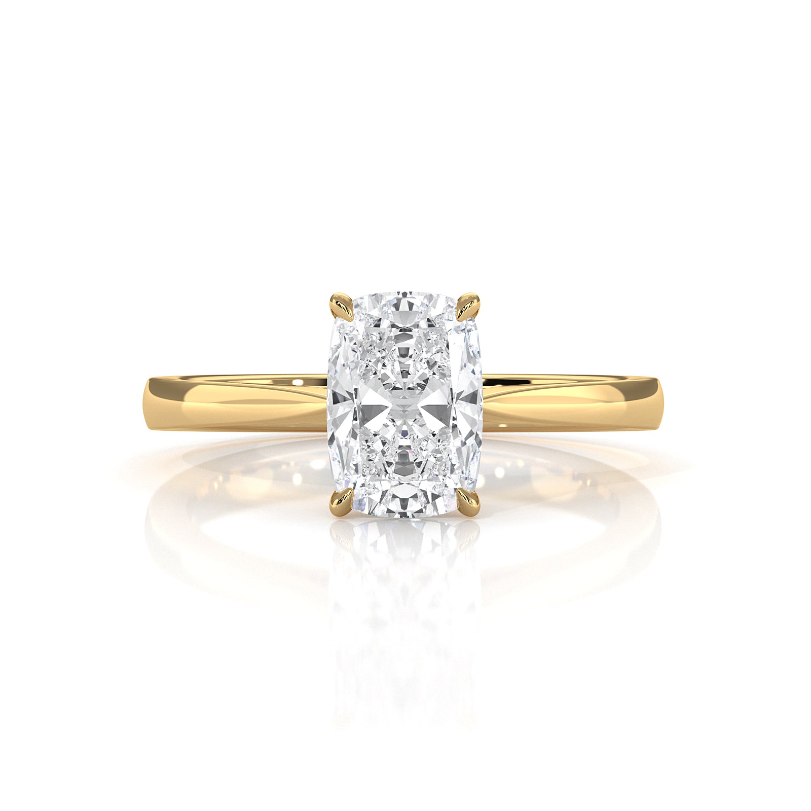 4.5g Princess Prong Setting Lab Grown Diamond Engagement Solitaire Ring IGI Certified 1.00 Ctw.