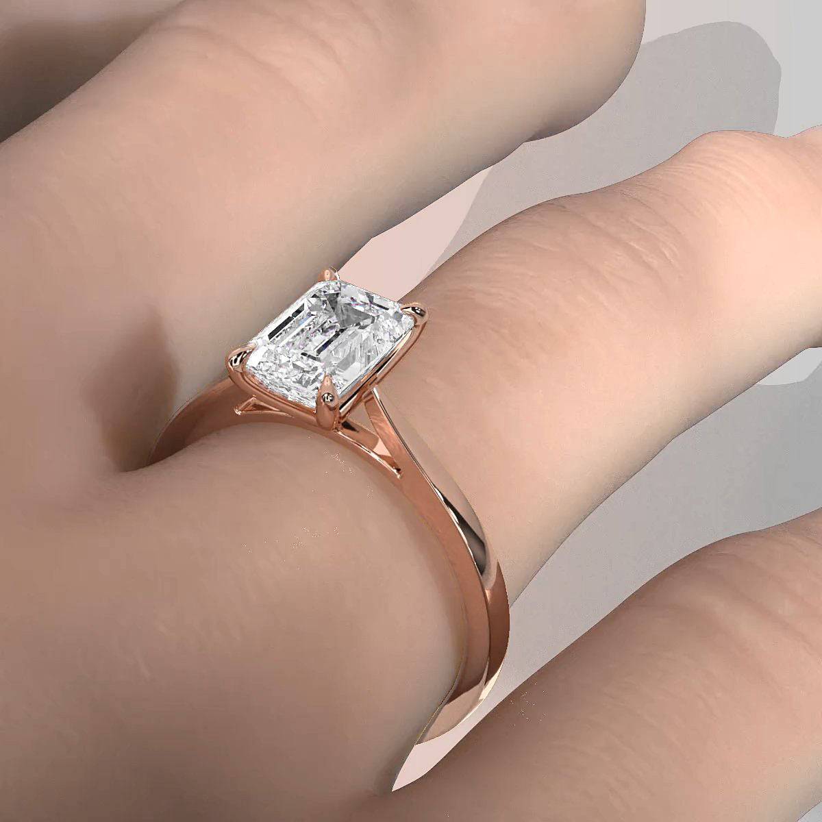 4.5g Princess Prong Setting Lab Grown Diamond Engagement Solitaire Ring IGI Certified 1.00 Ctw.