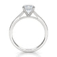 4.5g Princess Prong Setting Lab Grown Diamond Engagement Solitaire Ring IGI Certified 1.00 Ctw.
