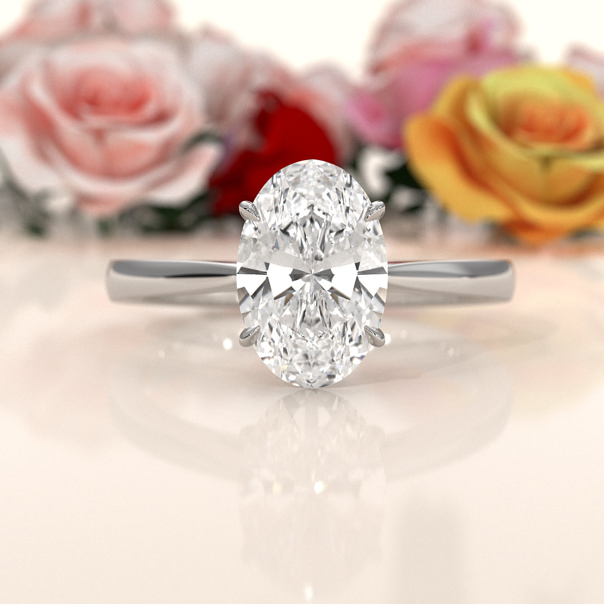 4.5g Princess Prong Setting Lab Grown Diamond Engagement Solitaire Ring IGI Certified 1.00 Ctw.