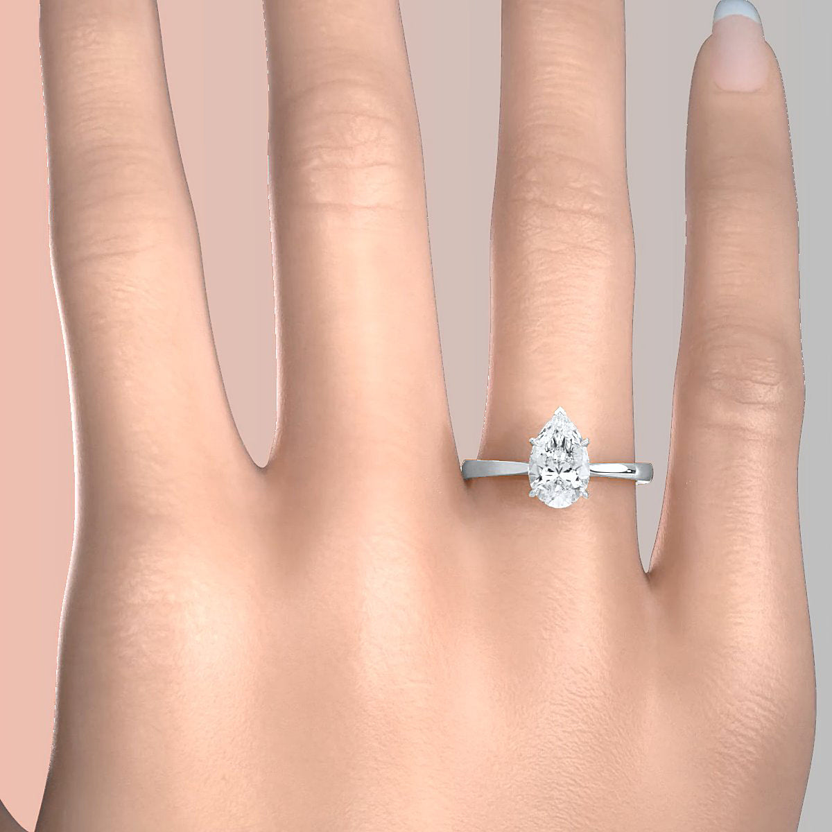 4.5g Princess Prong Setting Lab Grown Diamond Engagement Solitaire Ring IGI Certified 1.00 Ctw.