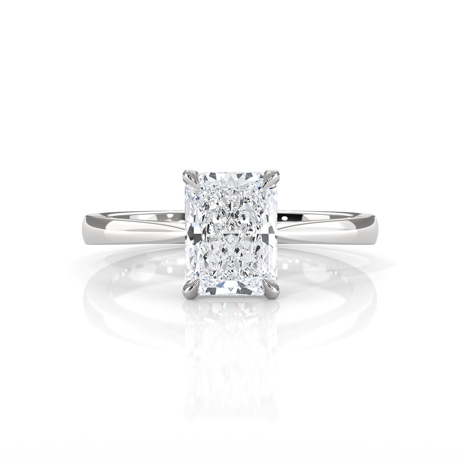 4.5g Princess Prong Setting Lab Grown Diamond Engagement Solitaire Ring IGI Certified 1.00 Ctw.