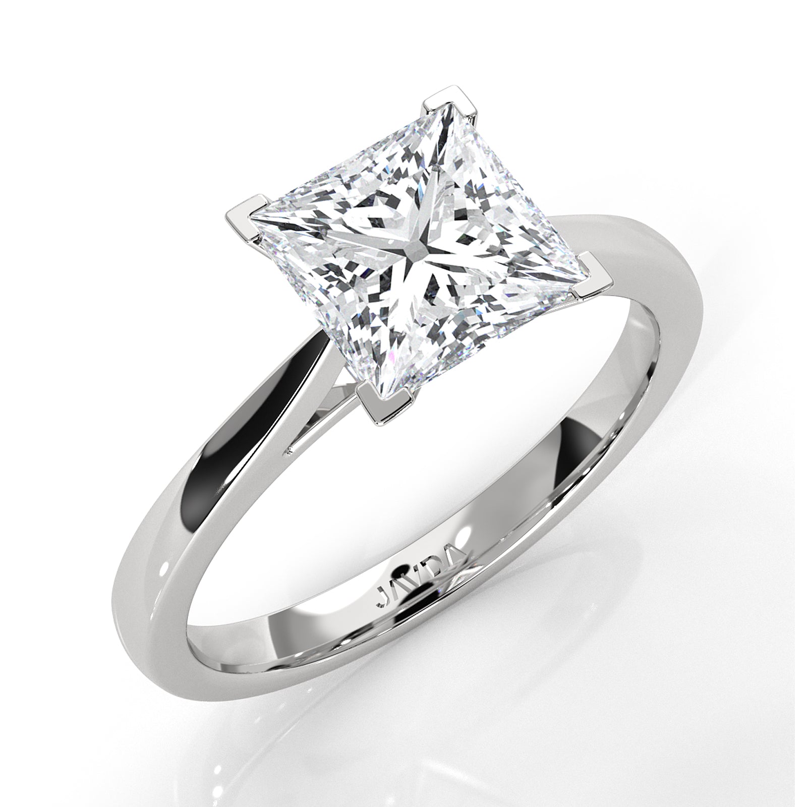 4.5g Princess Prong Setting Lab Grown Diamond Engagement Solitaire Ring IGI Certified 1.00 Ctw.