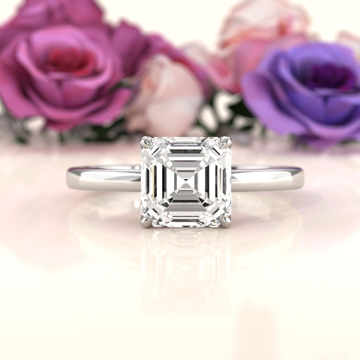 4.5g Lab Grown Diamond 6 Prong Solitaire Engagement Setting IGI Certified Ring 1.00 Ctw.