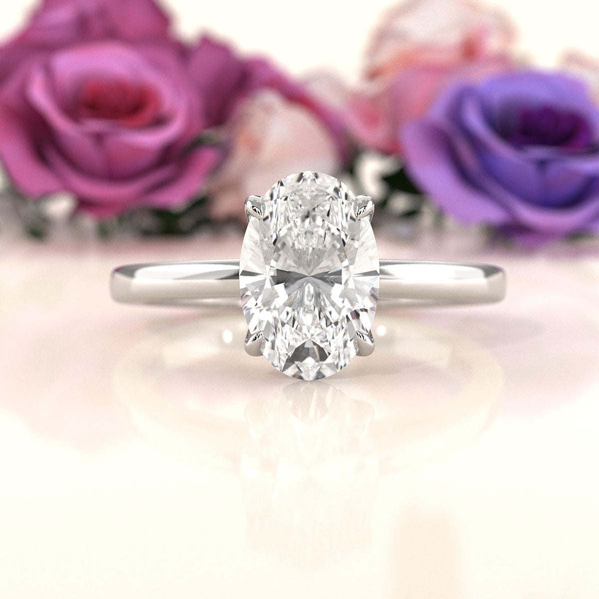 4.5g Lab Grown Diamond 6 Prong Solitaire Engagement Setting IGI Certified Ring 1.00 Ctw.