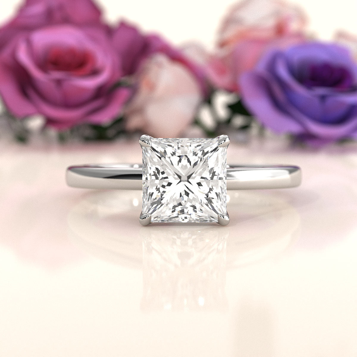 4.5g Lab Grown Diamond 6 Prong Solitaire Engagement Setting IGI Certified Ring 1.00 Ctw.