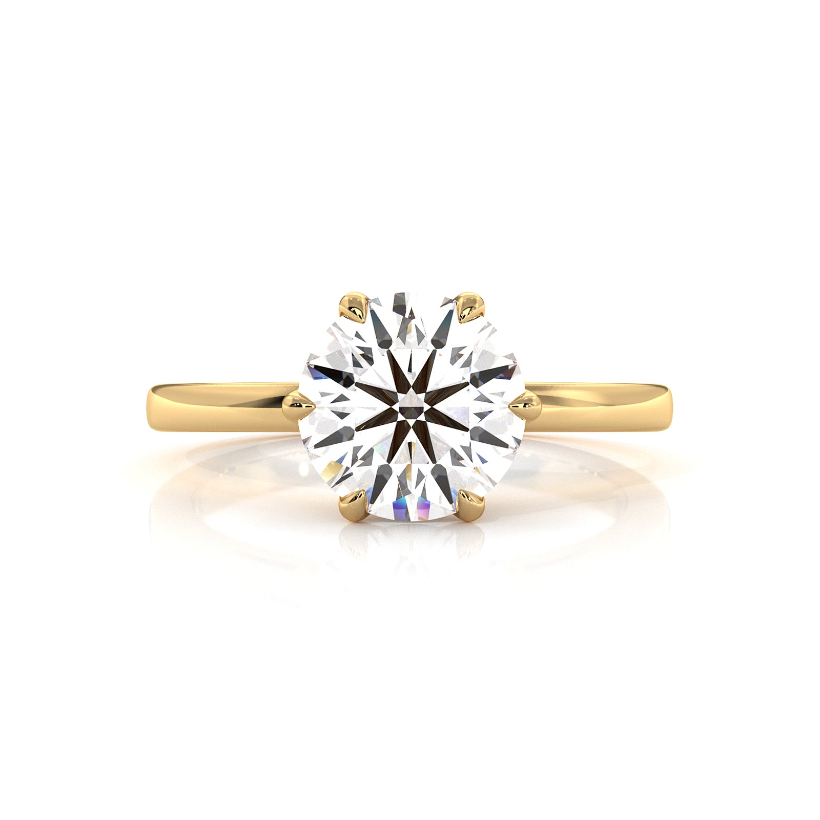 4.5g Lab Grown Diamond 6 Prong Solitaire Engagement Setting IGI Certified Ring 1.00 Ctw.