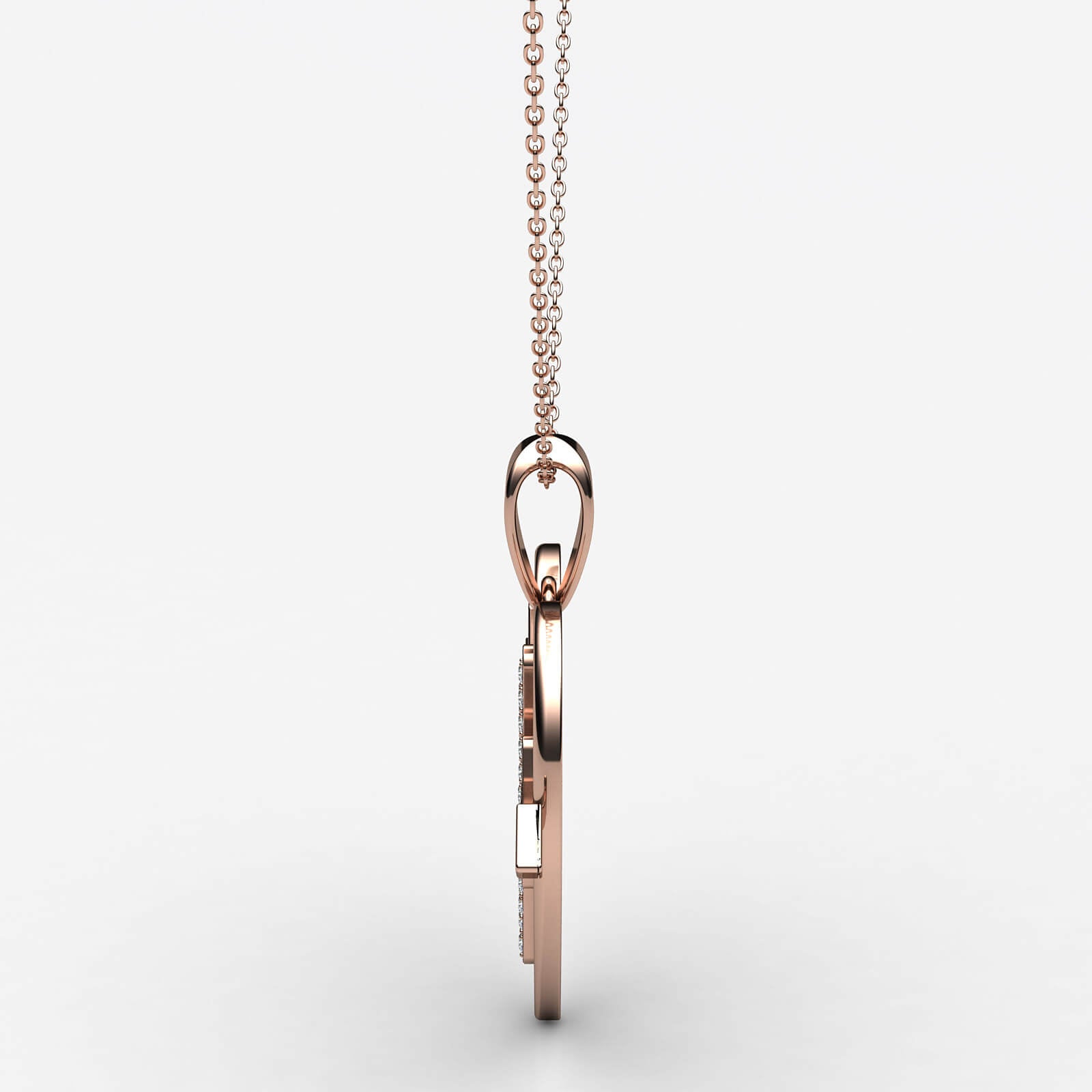 Diamond Heartbeat Heart Pendant Necklace 14k White Gold 18 Inch Chain 0.21Ct