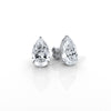 Pear Lab Grown Diamond Stud Earring IGI Certified in 14k White Gold 4.41 Ctw.