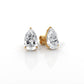Pear Lab Grown Diamond Stud Earring IGI Certified in 14k White Gold 4.41 Ctw.