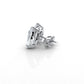 Pear Lab Grown Diamond Stud Earring IGI Certified in 14k White Gold 4.41 Ctw.
