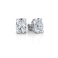 Cushion Lab Grown Diamond Stud Earring IGI Certified in 14k White Gold 4.07 Ctw.