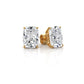 Cushion Lab Grown Diamond Stud Earring IGI Certified in 14k White Gold 4.07 Ctw.