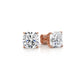 Cushion Lab Grown Diamond Stud Earring IGI Certified in 14k White Gold 6.02 Ctw.