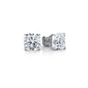 Cushion Lab Grown Diamond Stud Earring IGI Certified in 14k White Gold 6.02 Ctw.